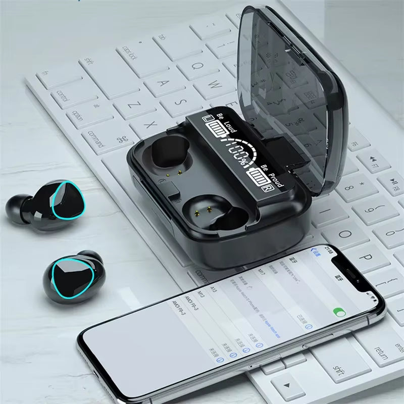 M10 TWS Bluetooth Headphones 3500Mah Charging Box Wireless Earphones with Microphone 9D Stereo Sports Waterproof Earbuds Headset