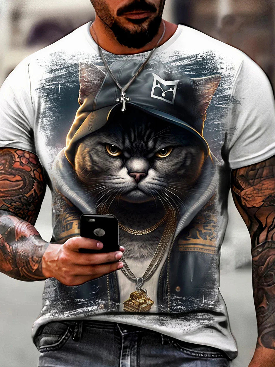 Oversized Cartoon Animal Short Sleeve